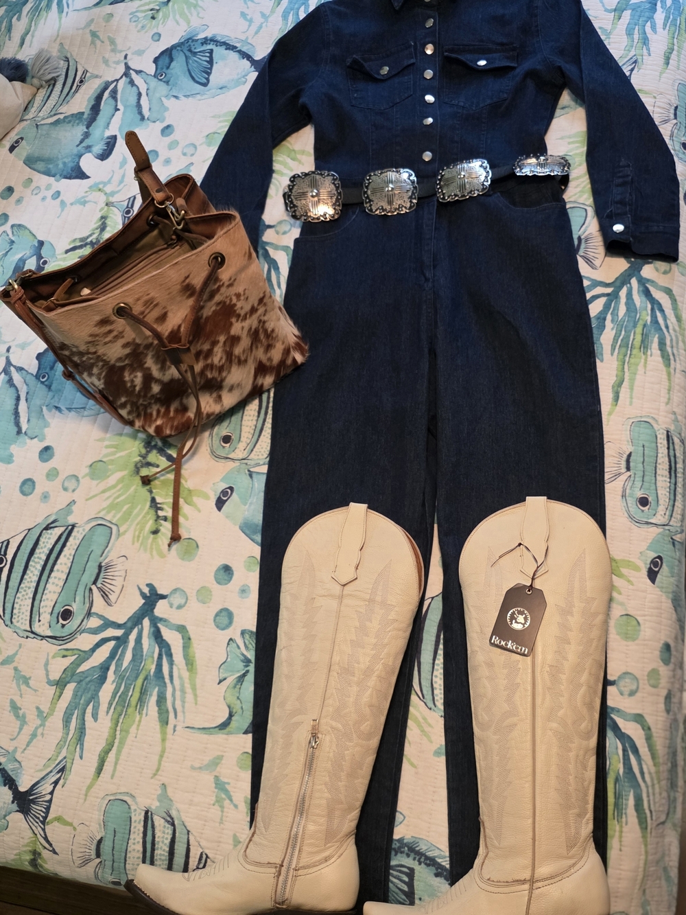 Dark Denim Jumpsuit ONLY